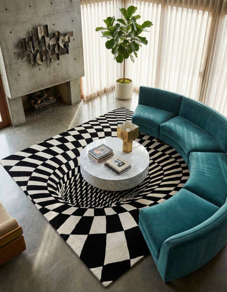 Detail image of 7' 10 x 7' 10 Vortex Wool Square Rug