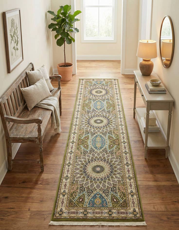 Detail image of 3' x 13' Nain Design Runner Rug