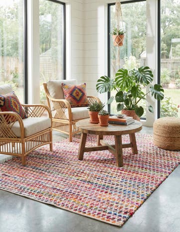Hand Woven Braided Chindi Rug