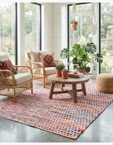 Hand Woven Braided Chindi Rug
