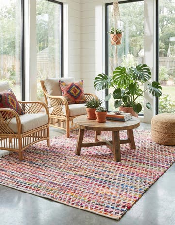 Hand Woven Braided Chindi Rug