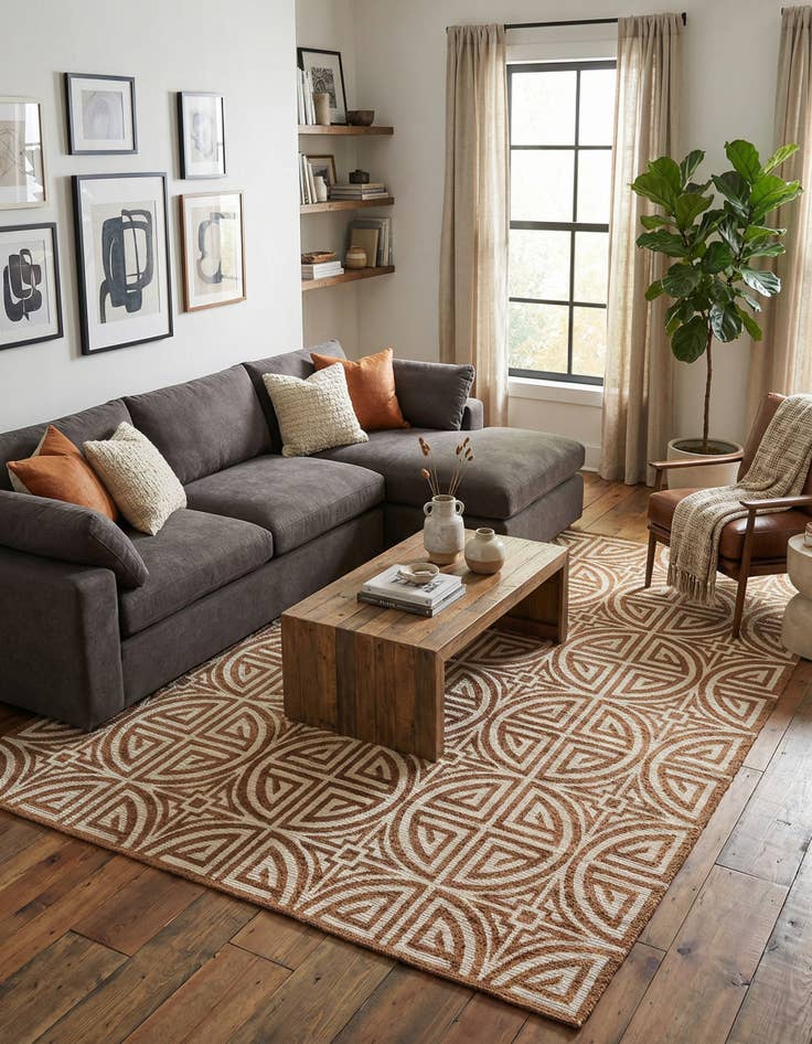 Detail image of 9' x 12'  Hand Woven Chenille Jute Rug