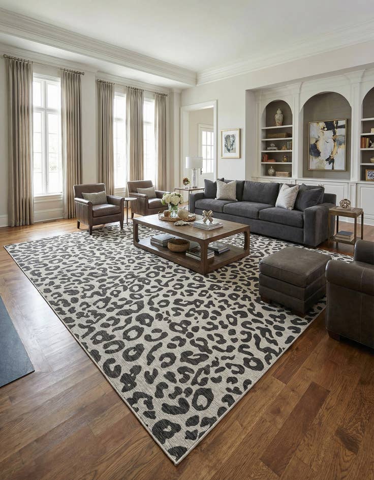 Detail image of 13' x 13'  Washable Safari Indoor / Outdoor Square Rug