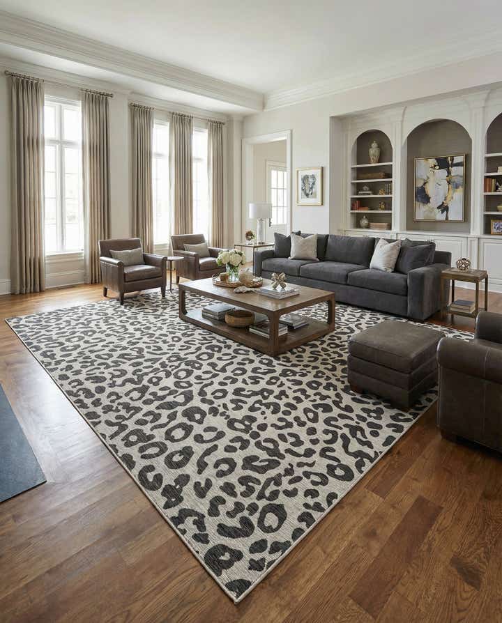 13' x 13' Easy-Clean Safari Indoor / Outdoor Square Rug