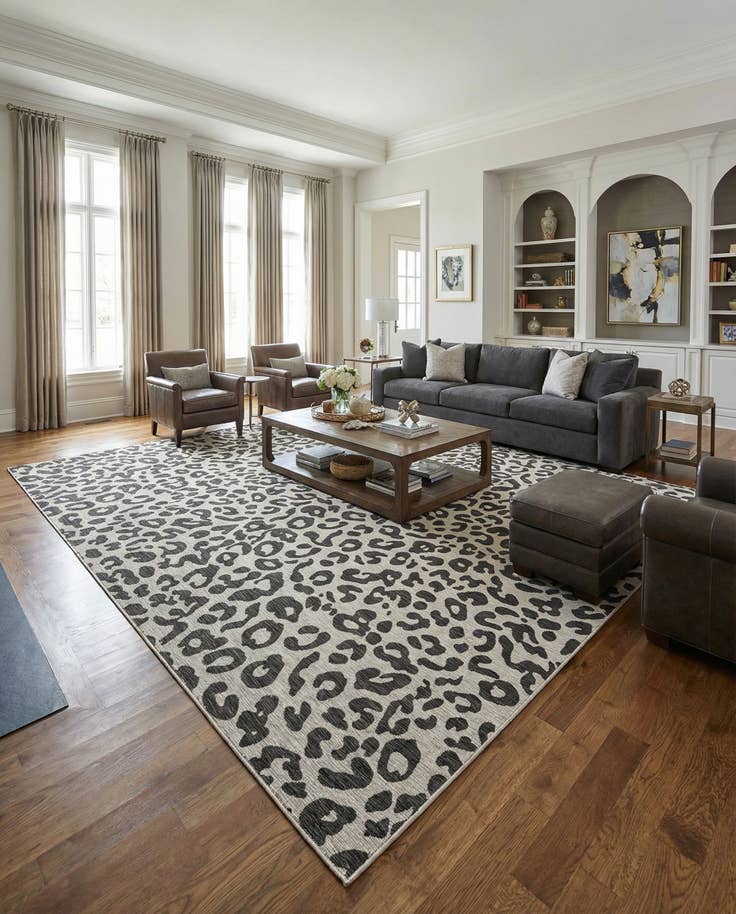 Detail image of 13' x 13' Easy-Clean Safari Indoor / Outdoor Square Rug