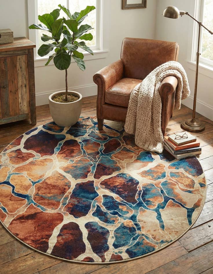 Detail image of 5' x 5' Gossamer Round Rug