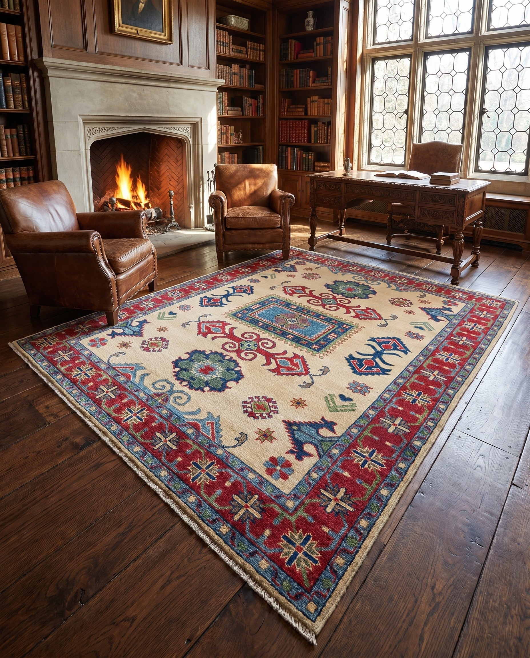 150cm x 210cm Hand Knotted Kazak Rug