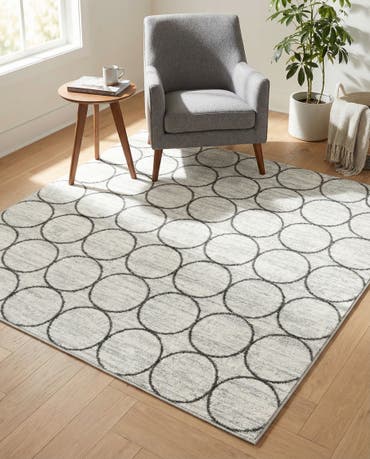  5' 3 x 5' 3 Lattice Trellis Square Rug