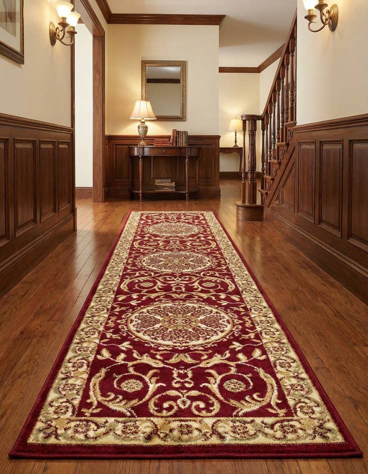 Detail image of 2' 7 x 10' Classic Aubusson Runner Rug