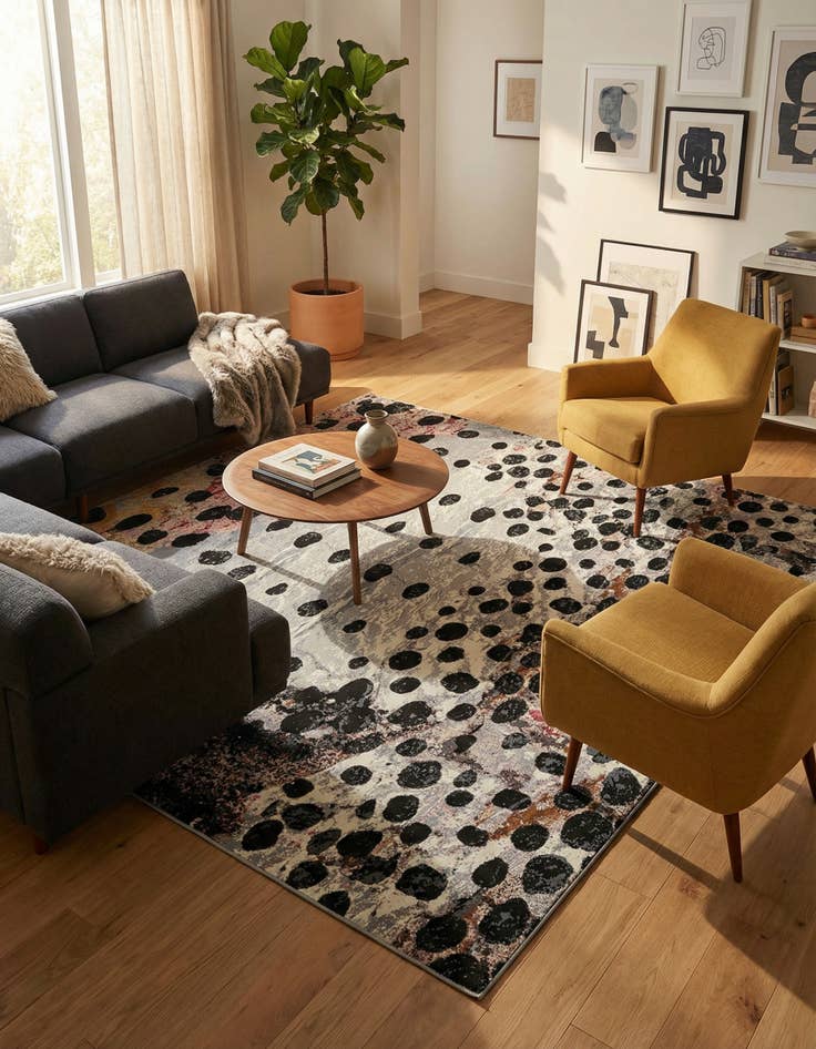 Detail image of 10' x 13' Washable Modern Indoor / Outdoor Rug