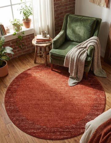 Terracotta Angelica Round Rug