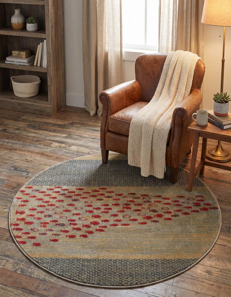 Detail image of 3' x 3' Kashkuli Gabbeh Round Rug