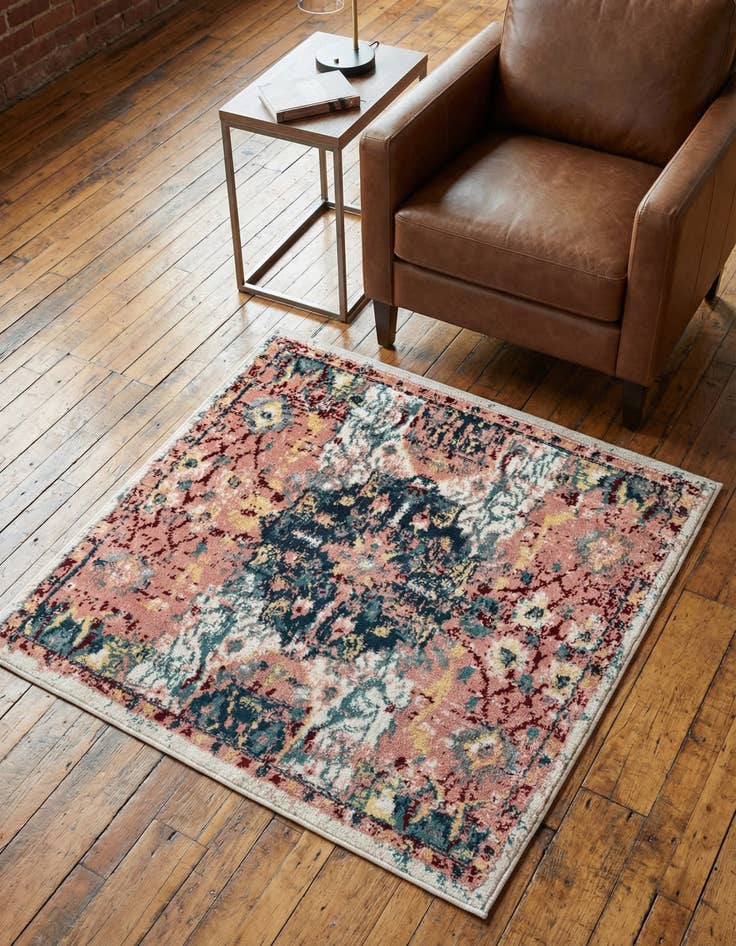 Detail image of 3' 3 x 3' 3 Charleston Square Rug