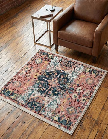 Pink Charleston Square Rug