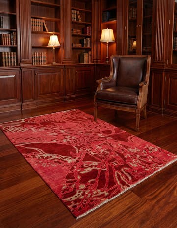 4' x 5' 11 Hand Knotted Ziegler Rug