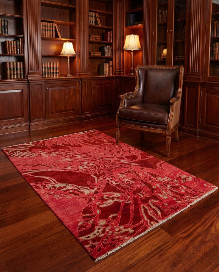 Detail image of 4' x 5' 11 Hand Knotted Ziegler Rug