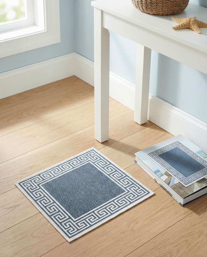 1' 3 x 1' 3 Easy-Clean Coastal Indoor / Outdoor Sample Rug