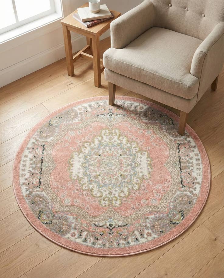 Detail image of 3' 3 x 3' 3 Kamala Washable Round Rug