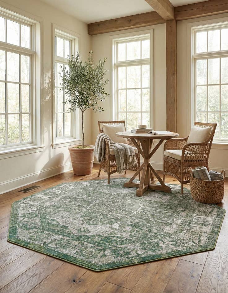 Detail image of 7' 10 x 7' 10 Isabella Octagon Rug