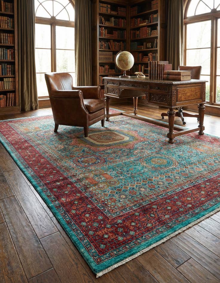 Detail image of 6' 8 x 9' 8 Amina Wool Rug