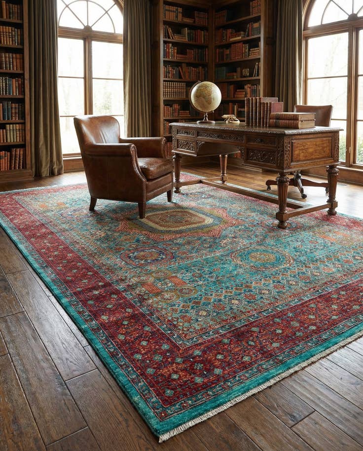 Detail image of 6' 8 x 9' 8 Amina Wool Rug