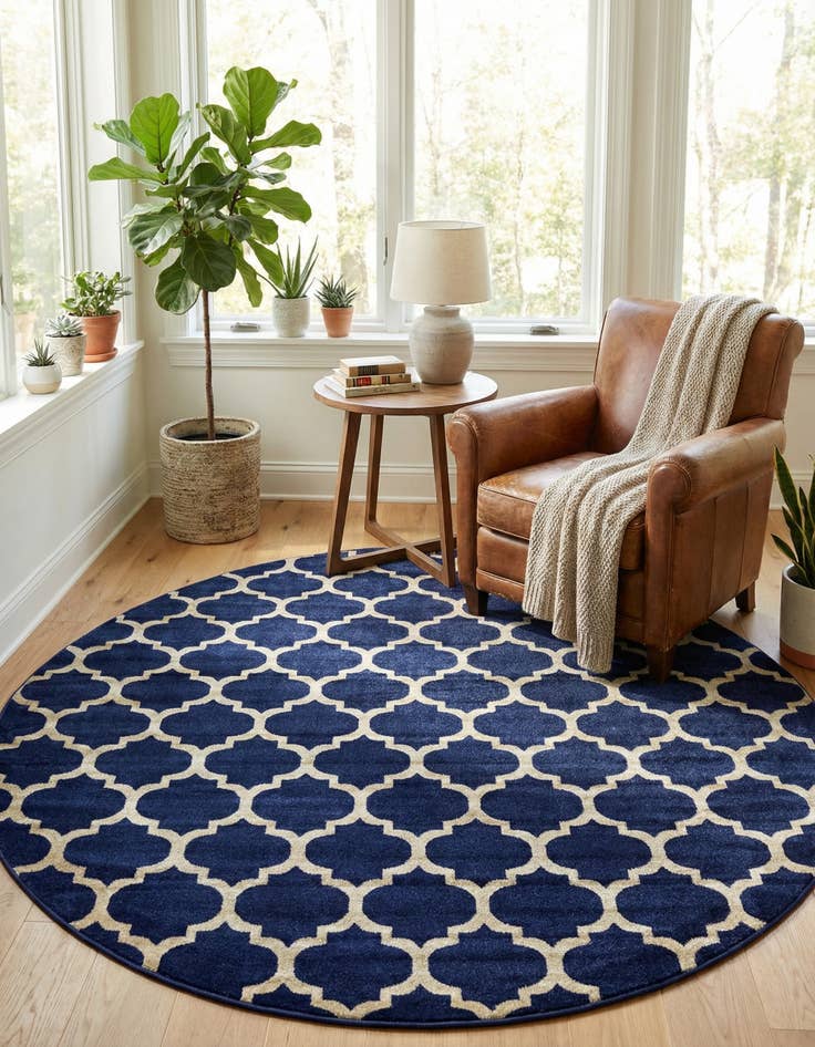 Detail image of 10' x 10' Trellis Round Rug