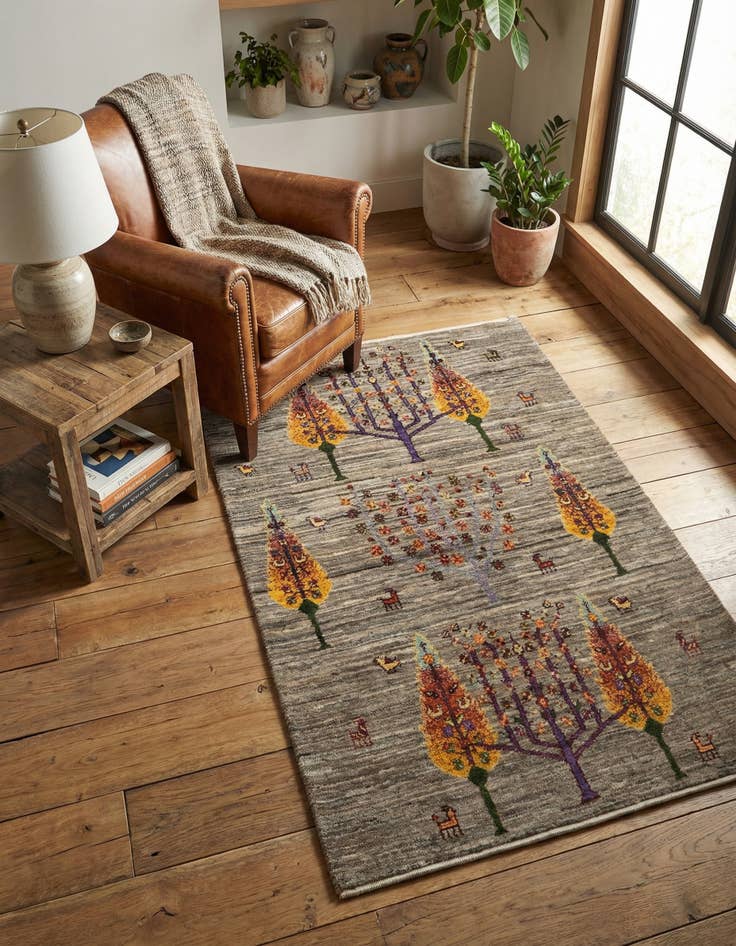 Detail image of 2' 9 x 4' 4 Luribaft Wool Rug