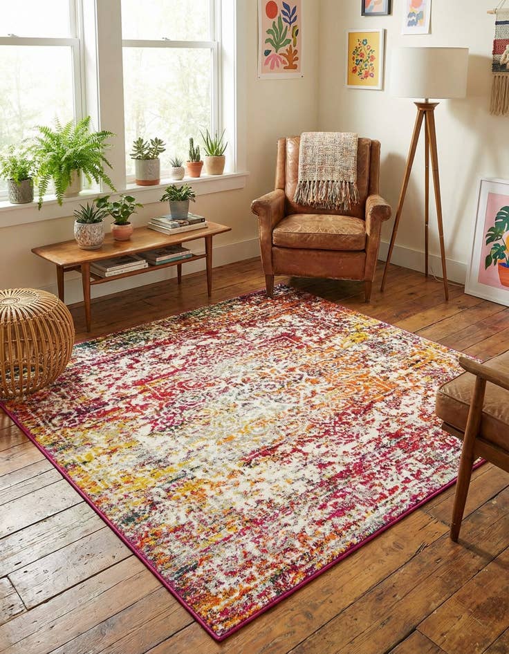 Detail image of 5' 3 x 5' 3 Arlington Square Rug