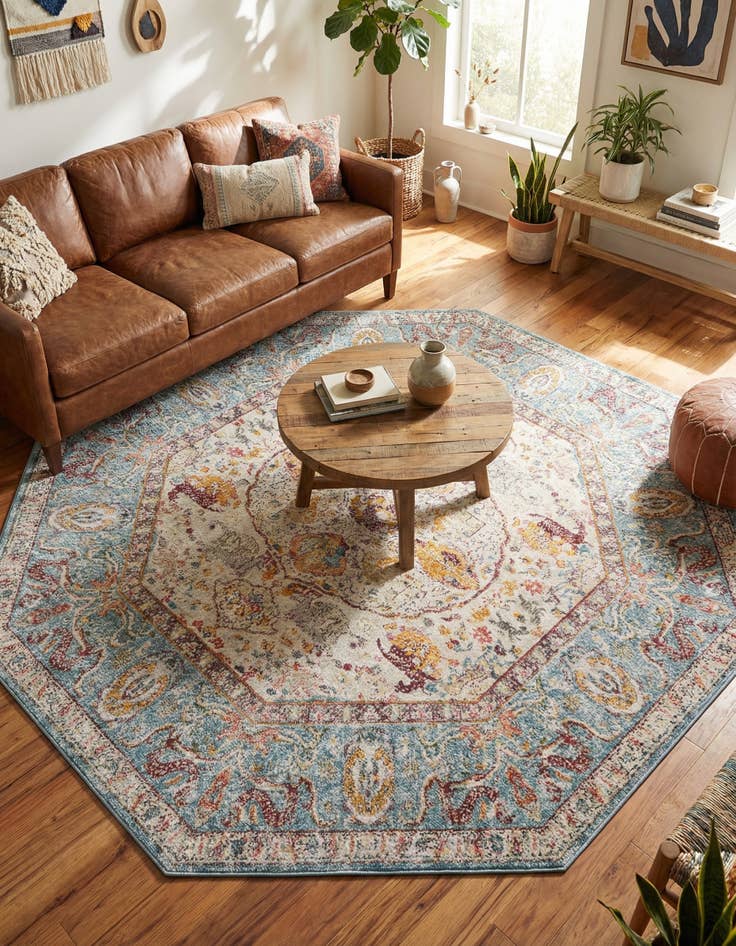 Detail image of 8' x 8' Santiago Octagon Rug