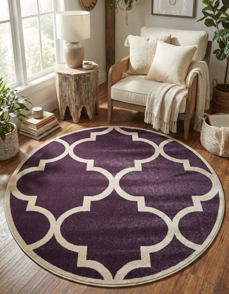 Detail image of 6' x 6' Lattice Round Rug