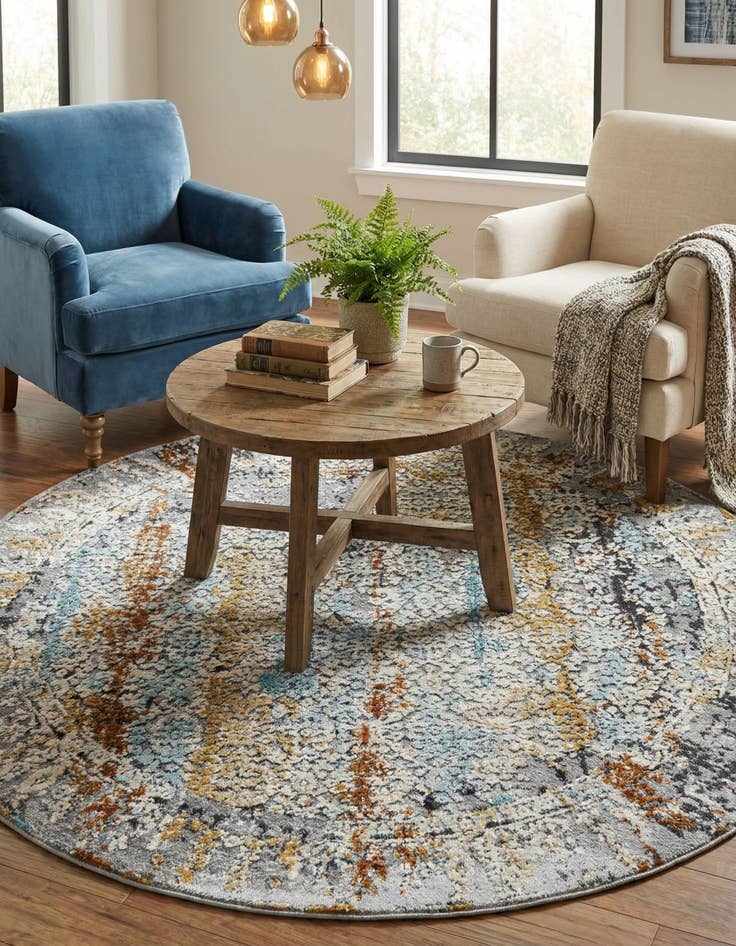 Detail image of 5' x 5' Budapest Round Rug