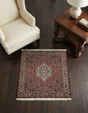 2' 7 x 3' 5 Hand Knotted Bidjar Persian Wool Square Rug