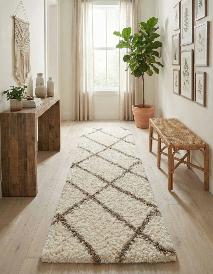 Detail image of 2' 7 x 12' Infinity Shag Runner Rug