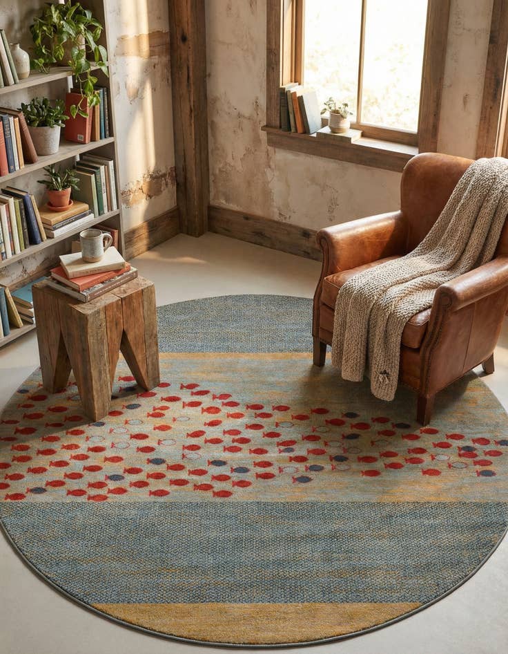 Detail image of 8' x 8' Kashkuli Gabbeh Round Rug