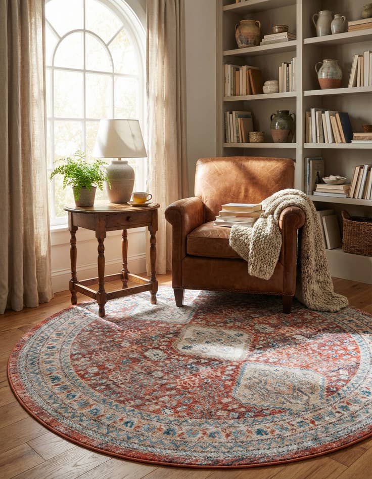 Detail image of 7' x 7' Newport Round Rug