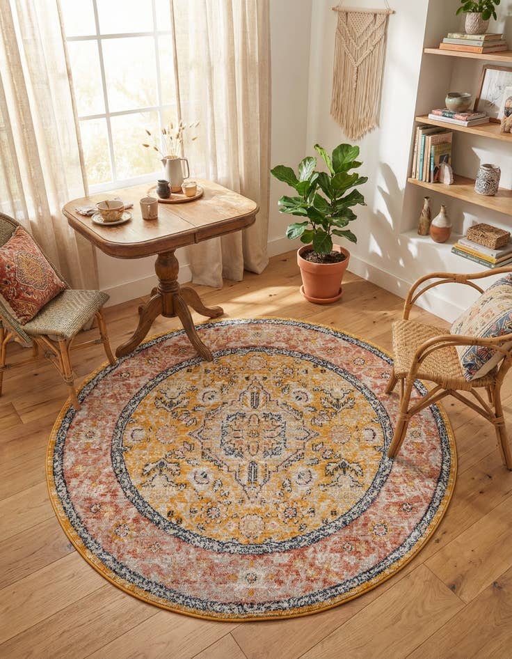 Detail image of 5' 2 x 5' 2 Lola Round Rug
