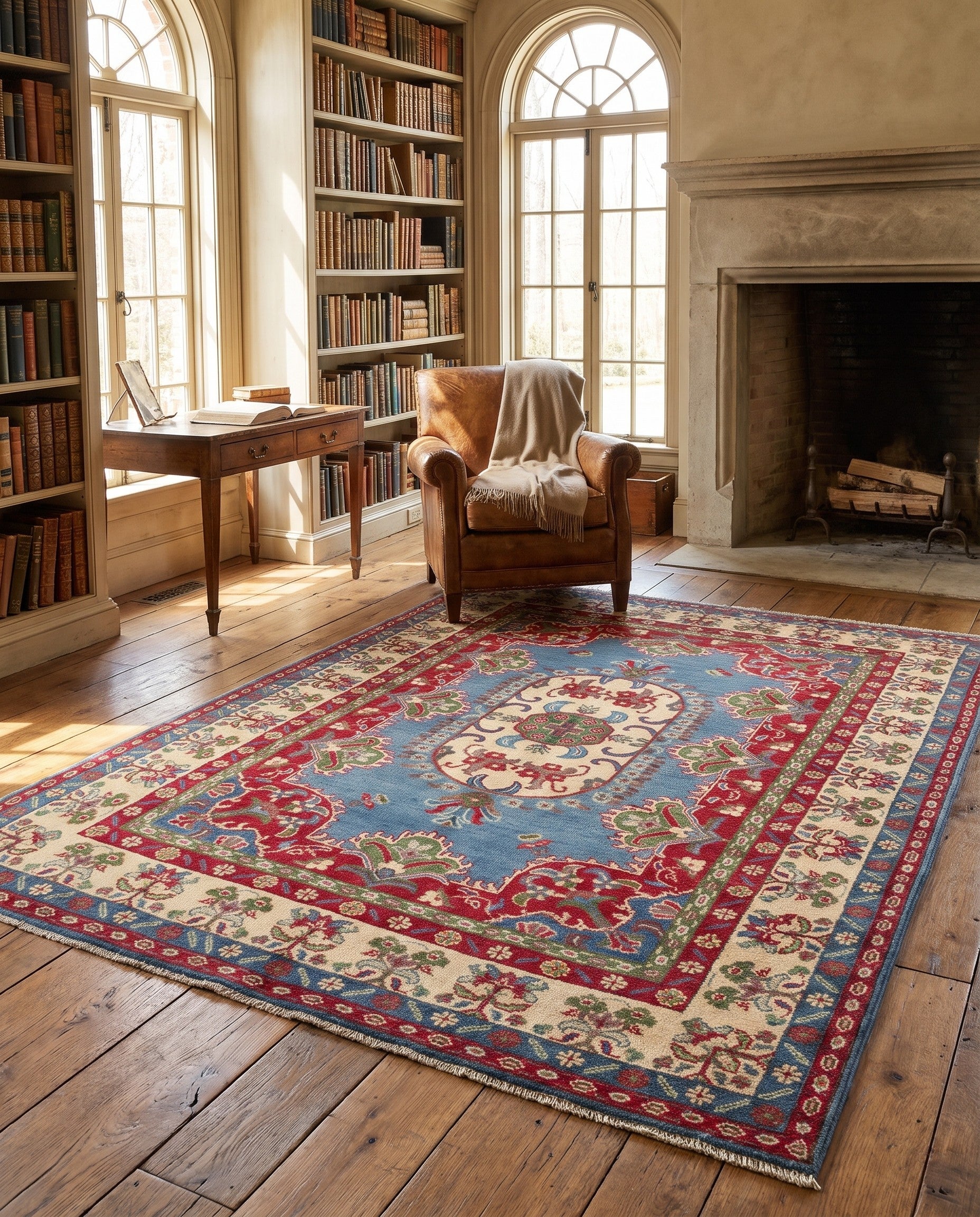 170cm x 225cm Hand Knotted Kazak Rug