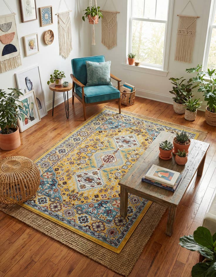 Detail image of 5' 3 x 8' Kamala Washable Rug