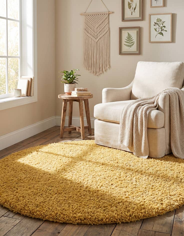 Detail image of 5' x 5' Everyday Shag Round Rug