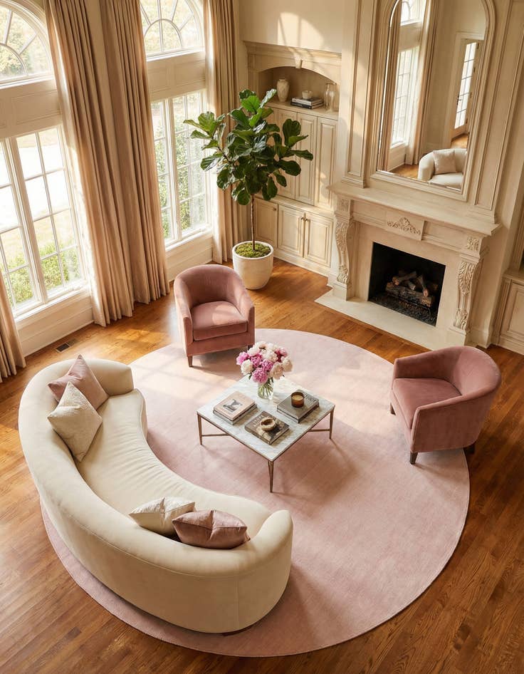 Detail image of 10' x 10'  Hand Woven Jill Zarin English Manor Farmhouse Wool Round Rug