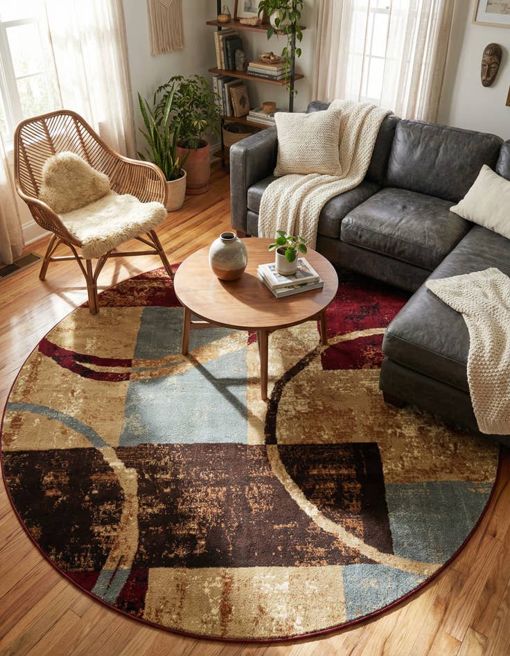 Detail image of 7' 10 x 7' 10 Cafe Round Rug