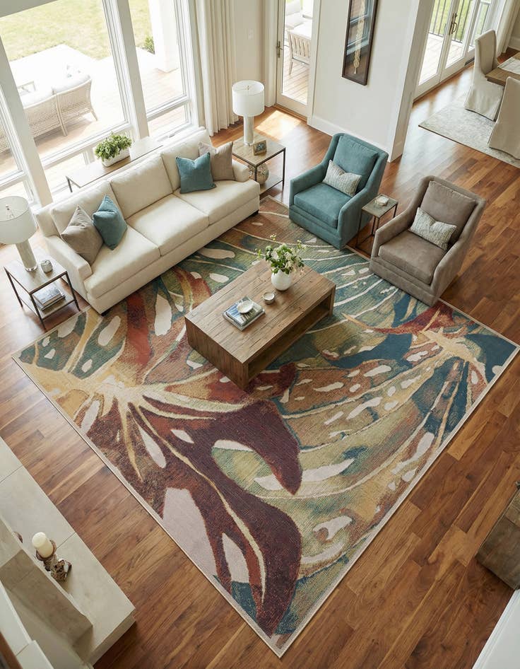 Detail image of 12' x 12' Washable Baja Indoor / Outdoor Square Rug