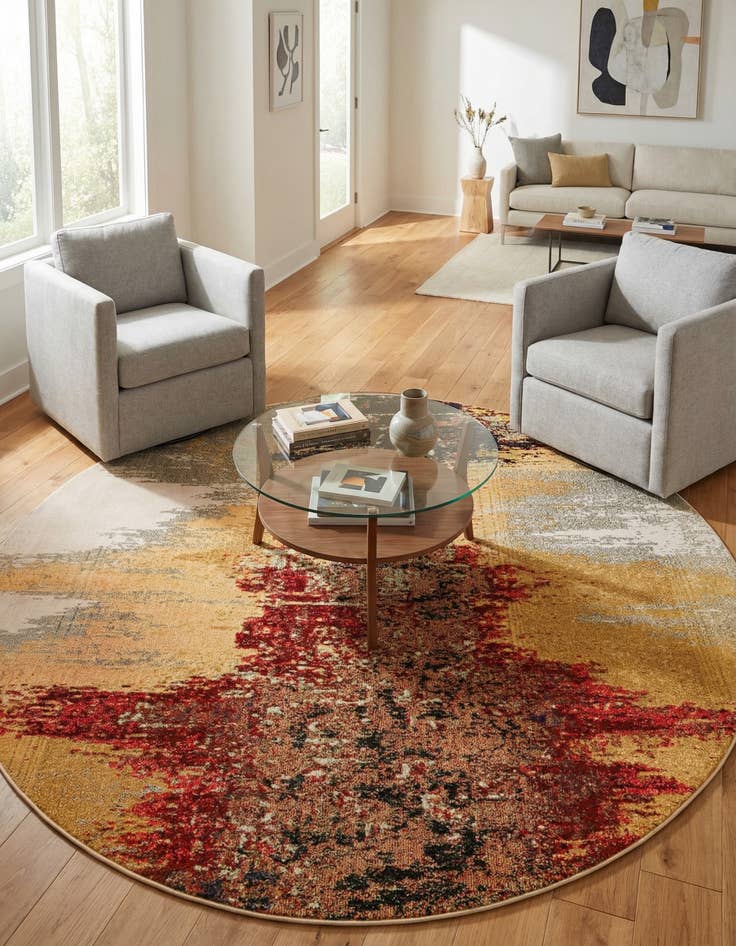 Detail image of 8' x 8' Washable Hyacinth Round Rug