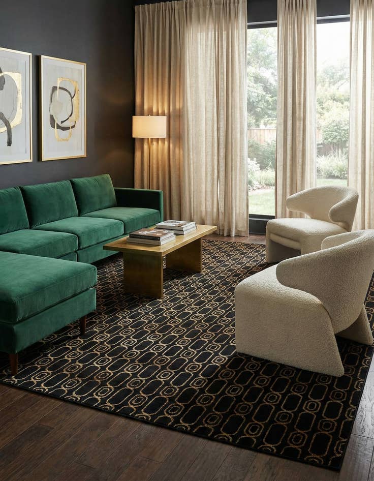 Detail image of  10' x 13' Vogue Geo Rug