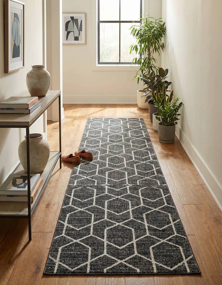 Detail image of 2' 7 x 12' Eco Trellis Runner Rug