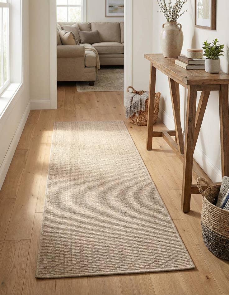 Detail image of 2' x 6' Washable Solid Indoor / Outdoor Runner Rug