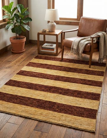 3' 5 x 4' 9 Hand Knotted Modern Ziegler Oriental Rug
