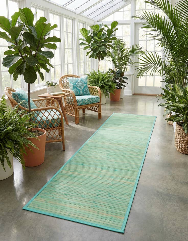 Detail image of 2' x 8' Bamboo Runner Rug