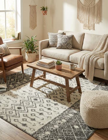 5' 3 x 5' 3 Moroccan Trellis Square Rug