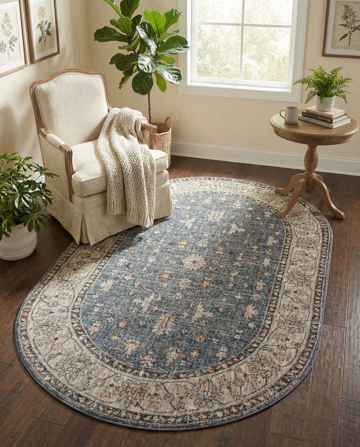 5' 3 x 8' Eco Traditional Oval Rug